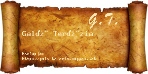 Galó Terézia névjegykártya