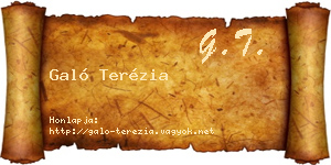 Galó Terézia névjegykártya